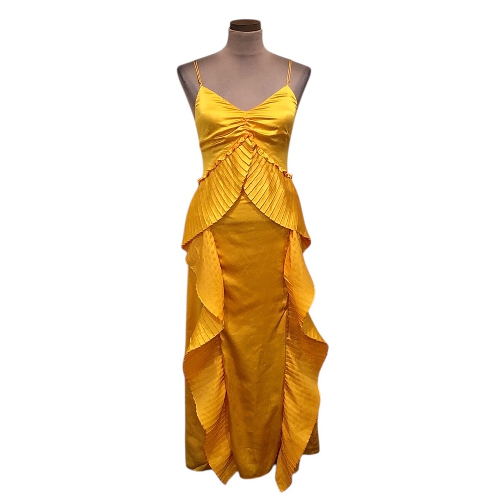 NWT AMUR Leena Maxi Dress Size 2 Tuscany Yellow